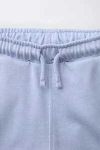 PLAIN T-SHIRT AND BERMUDA JOGGING SET