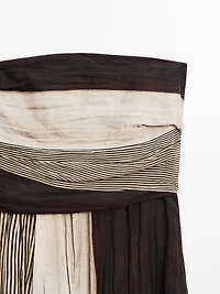 Strapless dress with gathered detail