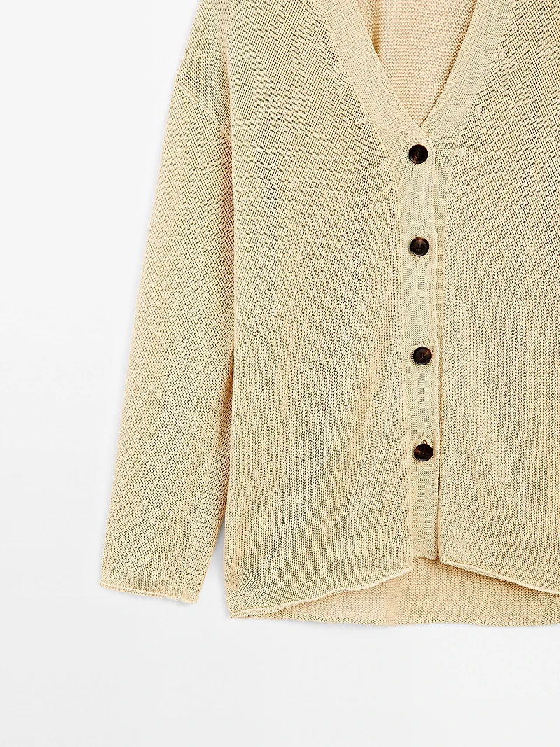 Oversize fine knit cardigan
