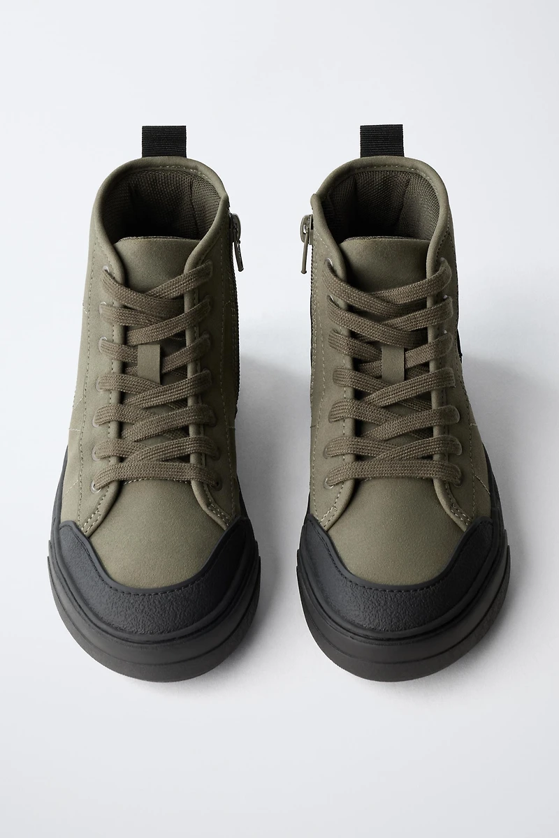 TECHNICAL HIGH-TOP SNEAKERS
