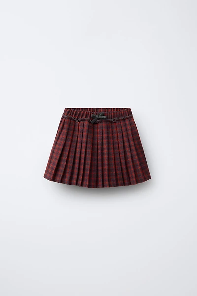 PLAID PLEATED SKORT