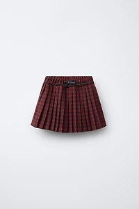 PLAID PLEATED SKORT