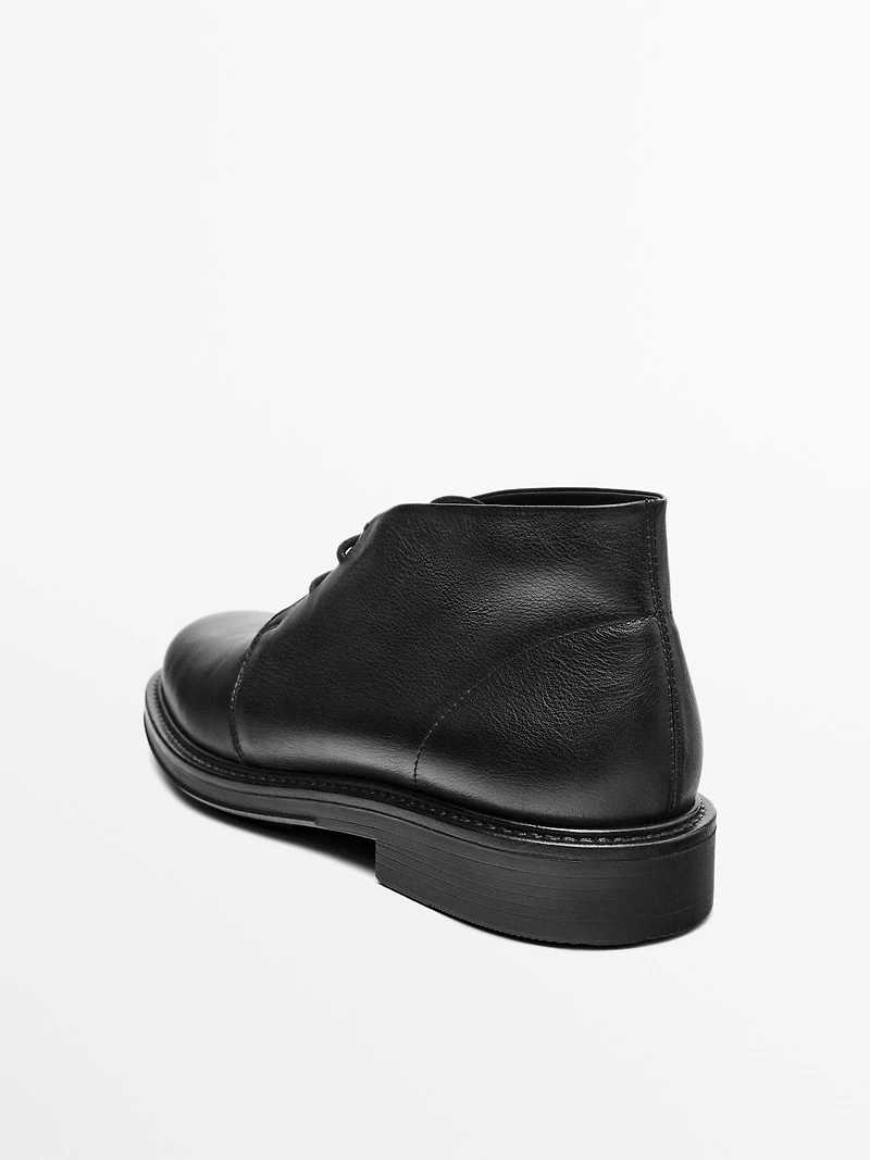 Leather safari boots