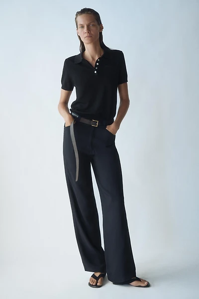 SHORT SLEEVE KNIT POLO SHIRT