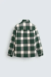 PLAID PADDED OVERSHIRT