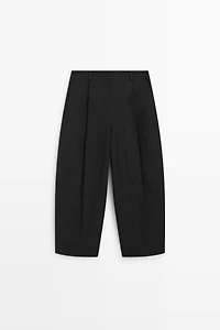 Linen blend pleated trousers - STUDIO