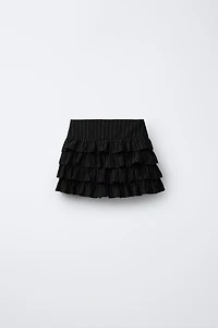 JUPE-SHORT À RAYURES BRILLANTES