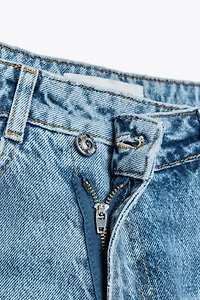 JEAN Z.09 DROIT CHEVILLE TAILLE HAUTE CEINTURE CROISÉE