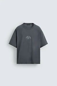 WASHED CONTRAST PRINT T-SHIRT