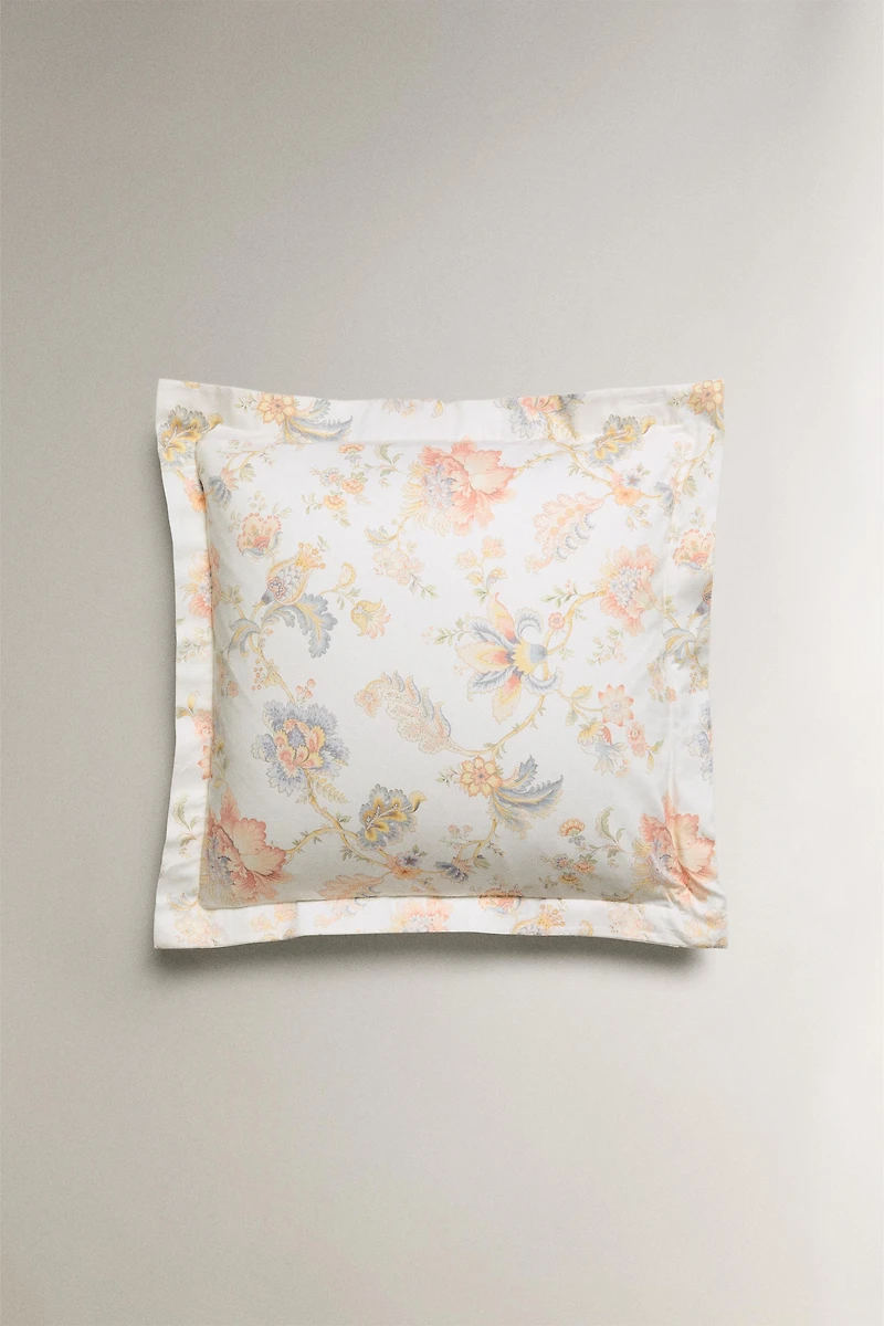 FLORAL PRINT SATEEN PILLOWCASE