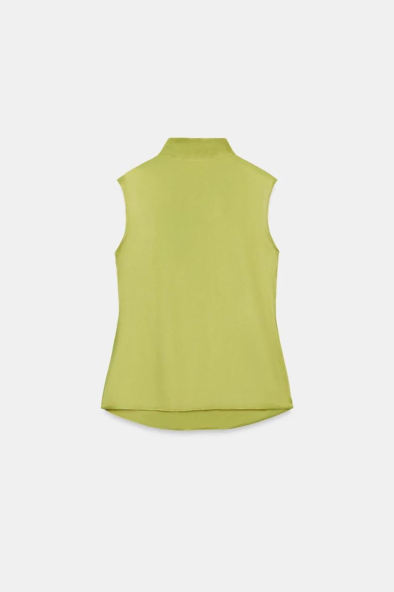 SATIN TIE TOP