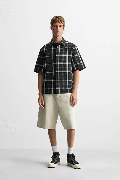 RELAXED FIT PLAID SHIRT