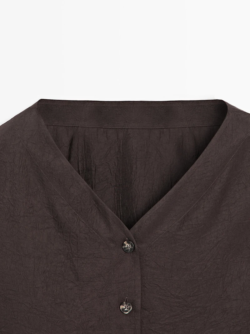 Blouse fluide avec boutons