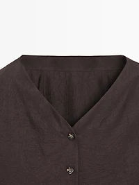 Blouse fluide avec boutons