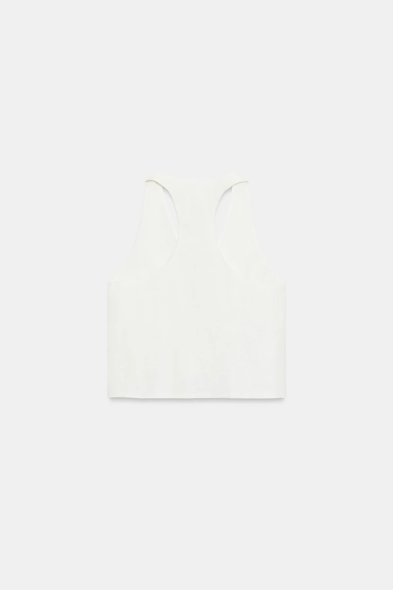 LINEN BUTTON VEST