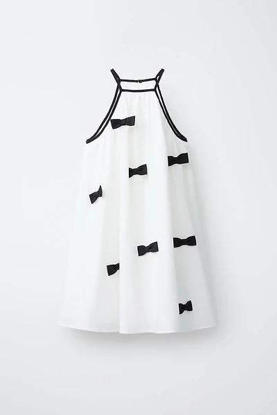 BOW HALTER NECK DRESS