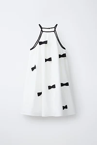 BOW HALTER NECK DRESS