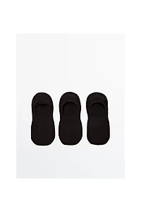 Pack of 3 pairs no-show cotton blend socks