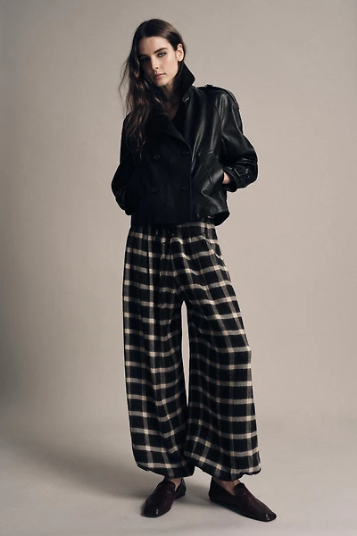 ZW COLLECTION PLAID BALLOON PANTS