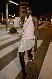ROBE MIDI BIMATIÈRE PAILLETTES