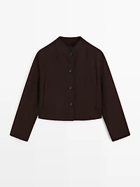 Short jacket with high neck
