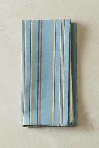 LOT SERVIETTES DE TABLE COTON RAYURES MULTICOLRES (LOT 4)
