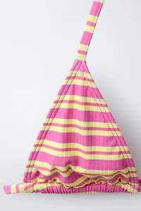 6–14 YRS HIBISCUS RIB STRIPED BIKINI