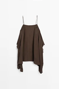 Strappy mini dress with ruffle detail