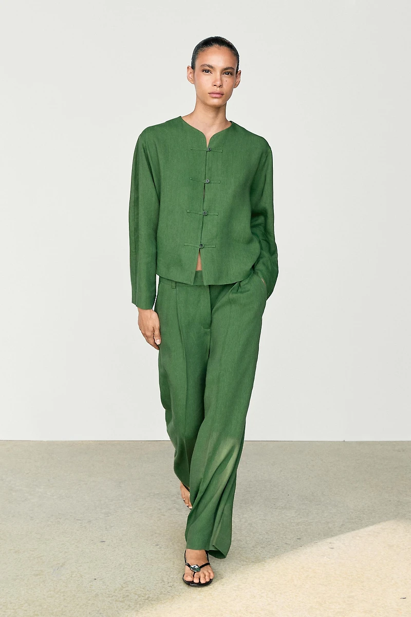Flowing total look pants