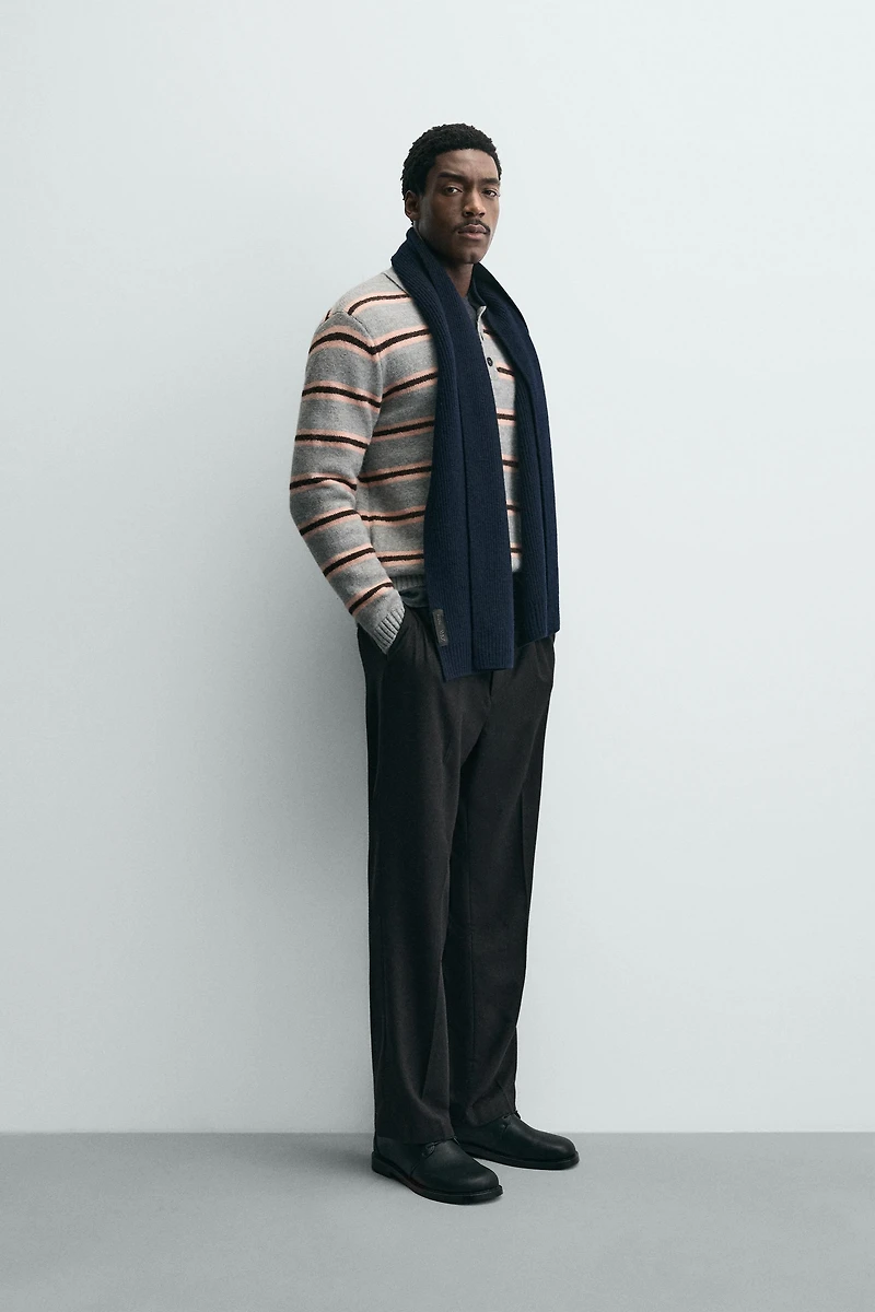 POLO EN MAILLE JACQUARD À RAYURES