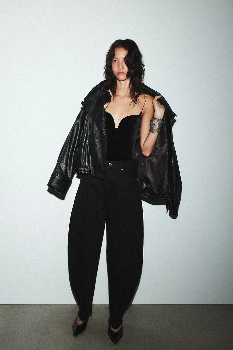 VELVET STRAPPY BODYSUIT