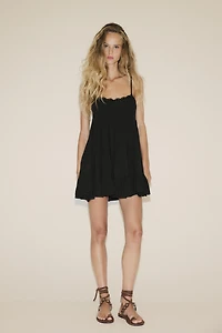 LACE CHIFFON SHORT DRESS