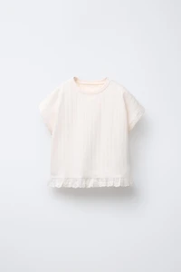SWISS EMBROIDERY JACQUARD T-SHIRT