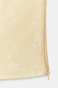 EMBROIDERED MANDARIN COLLAR SHIRT
