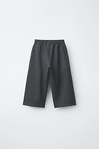 PANTALON WIDE LEG INTERLOCK INSCRIPTION EN RELIEF