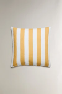 STRIPED LINEN THROW PILLOW COVER