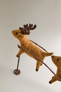 CHRISTMAS SLEIGH AND REINDEER ORNAMENT