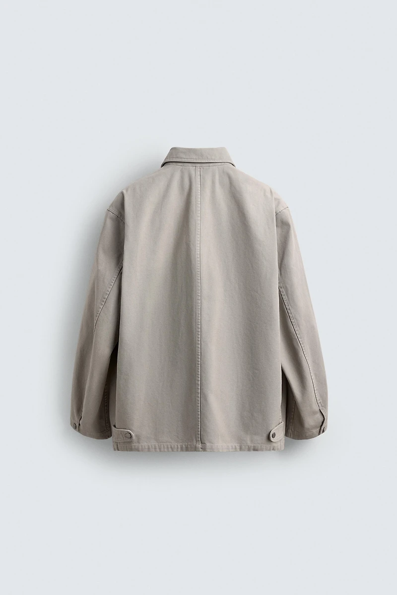 BLOUSON RELAXED FIT EFFET DÉLAVÉ AVEC POCHES