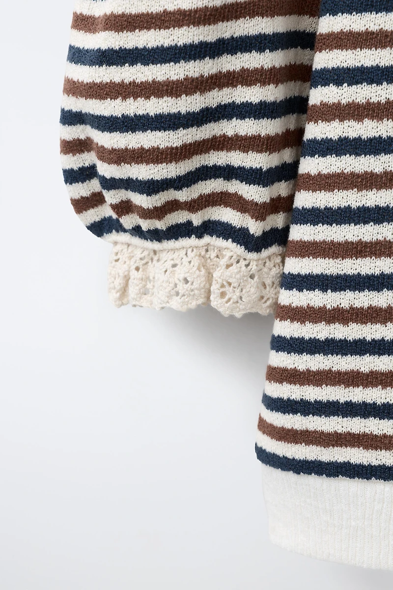 GILET EN MAILLE RAYÉ