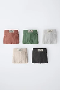 AGES 6-14/ FIVE-PACK OF BOXERS WITH LABEL