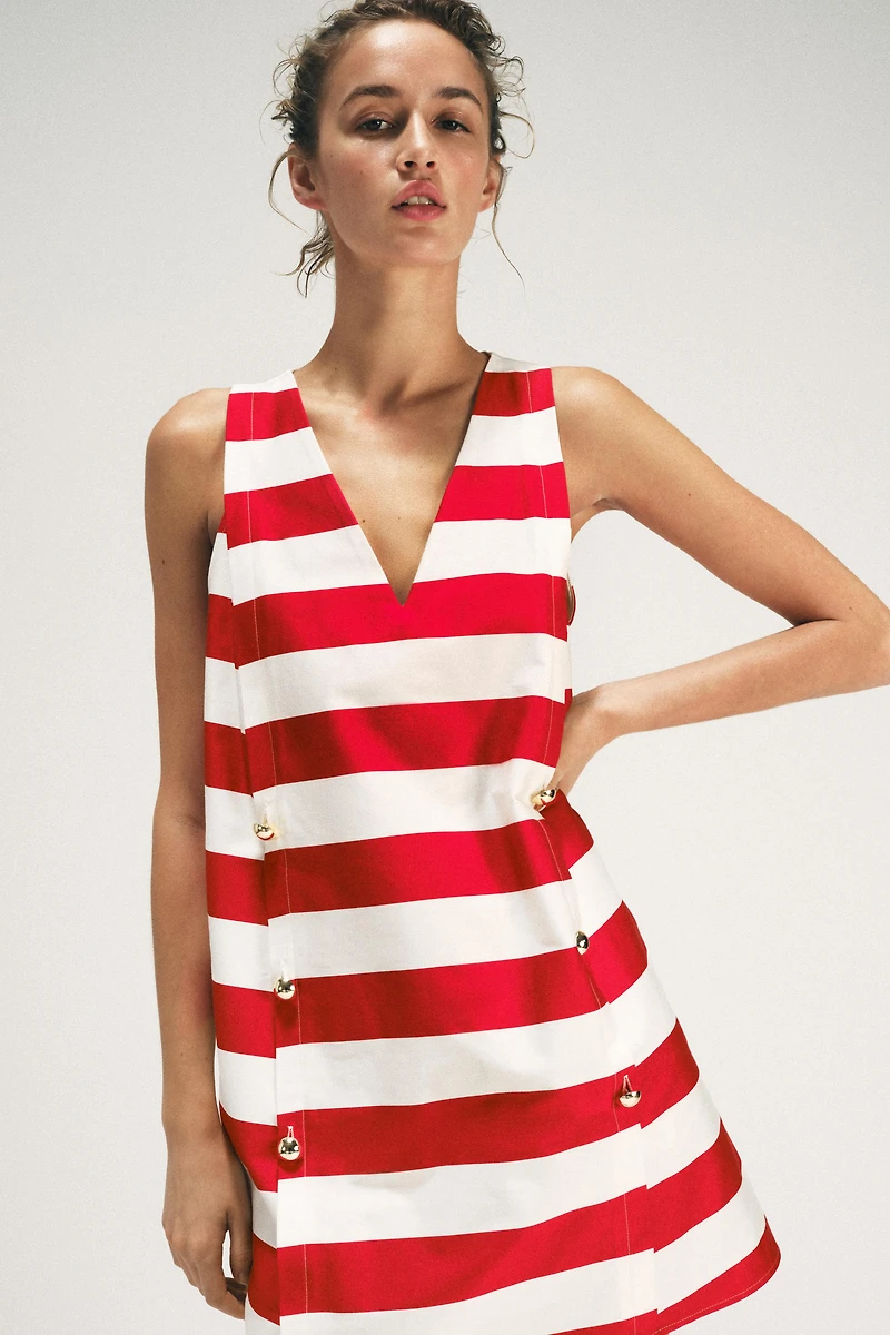 STRIPED MINI DRESS