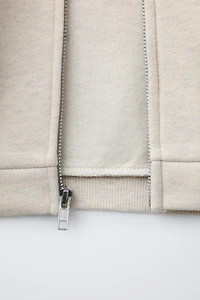 EMBOSSED LOGO ZIP-UP HOODIE
