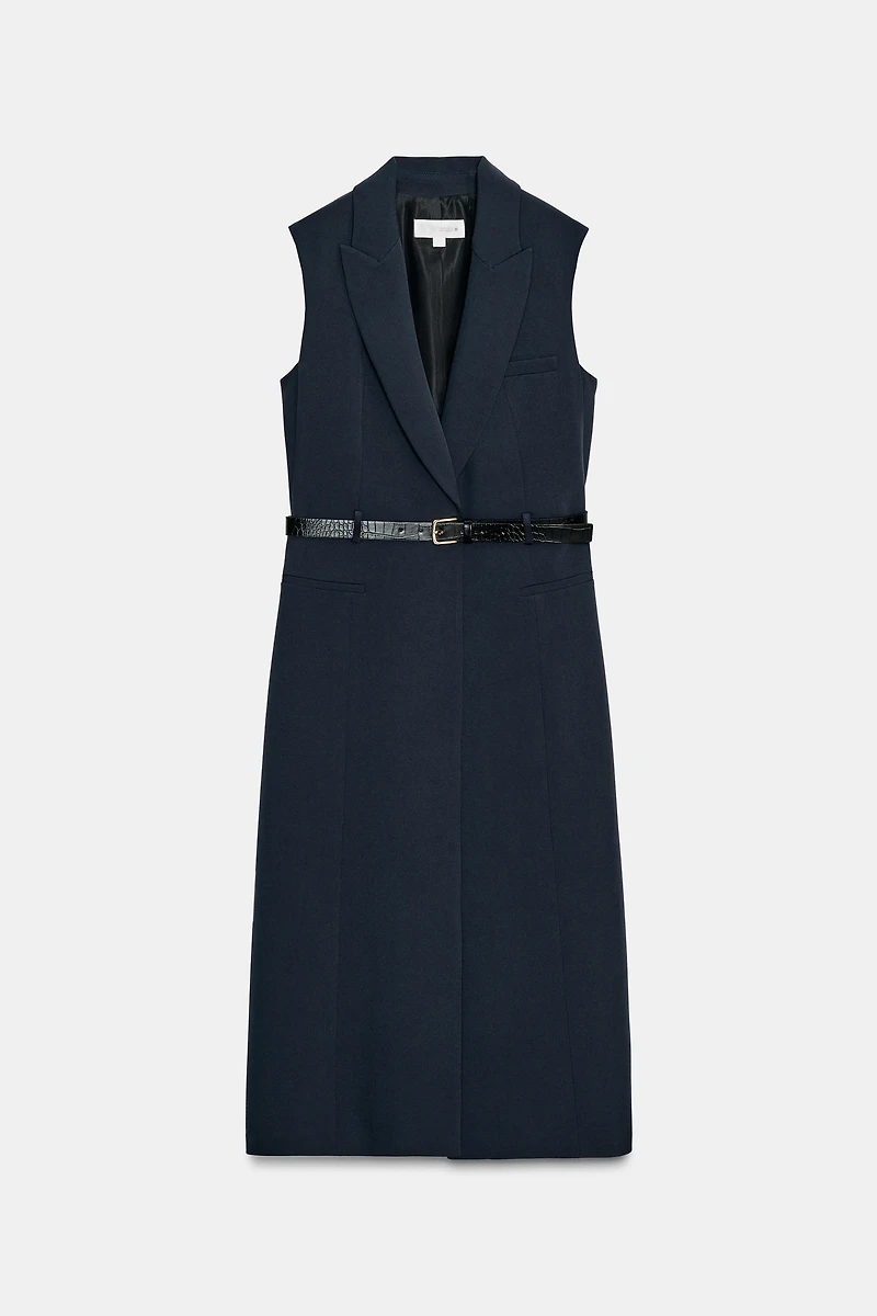 BELTED LONG VEST