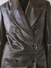 100% nappa leather buttoned blazer - STUDIO