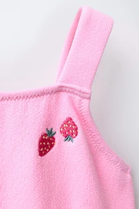 2-6 ANS/ MAILLOT DE BAIN ENTIER FRAISES BRODÉES