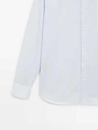 Slim fit 100% cotton double stripe shirt