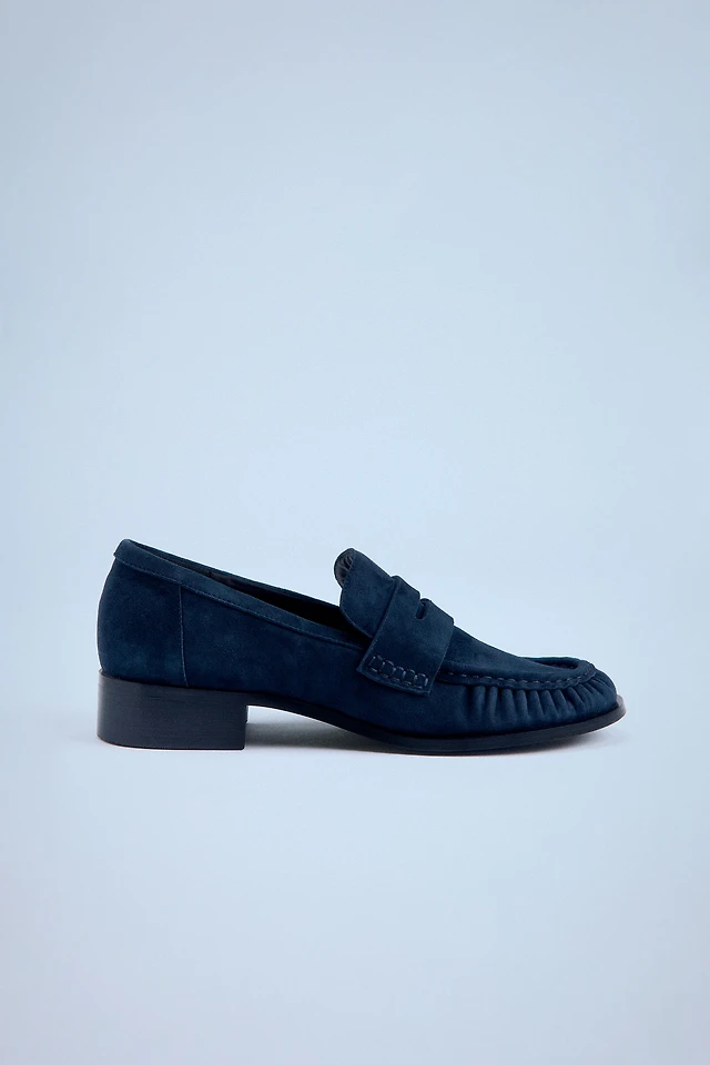 Tassel Loafers Zara Blue Loafers Zara SUEDE RUCHED LOAFERS Place