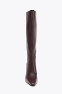 LEATHER HEEL BOOTS