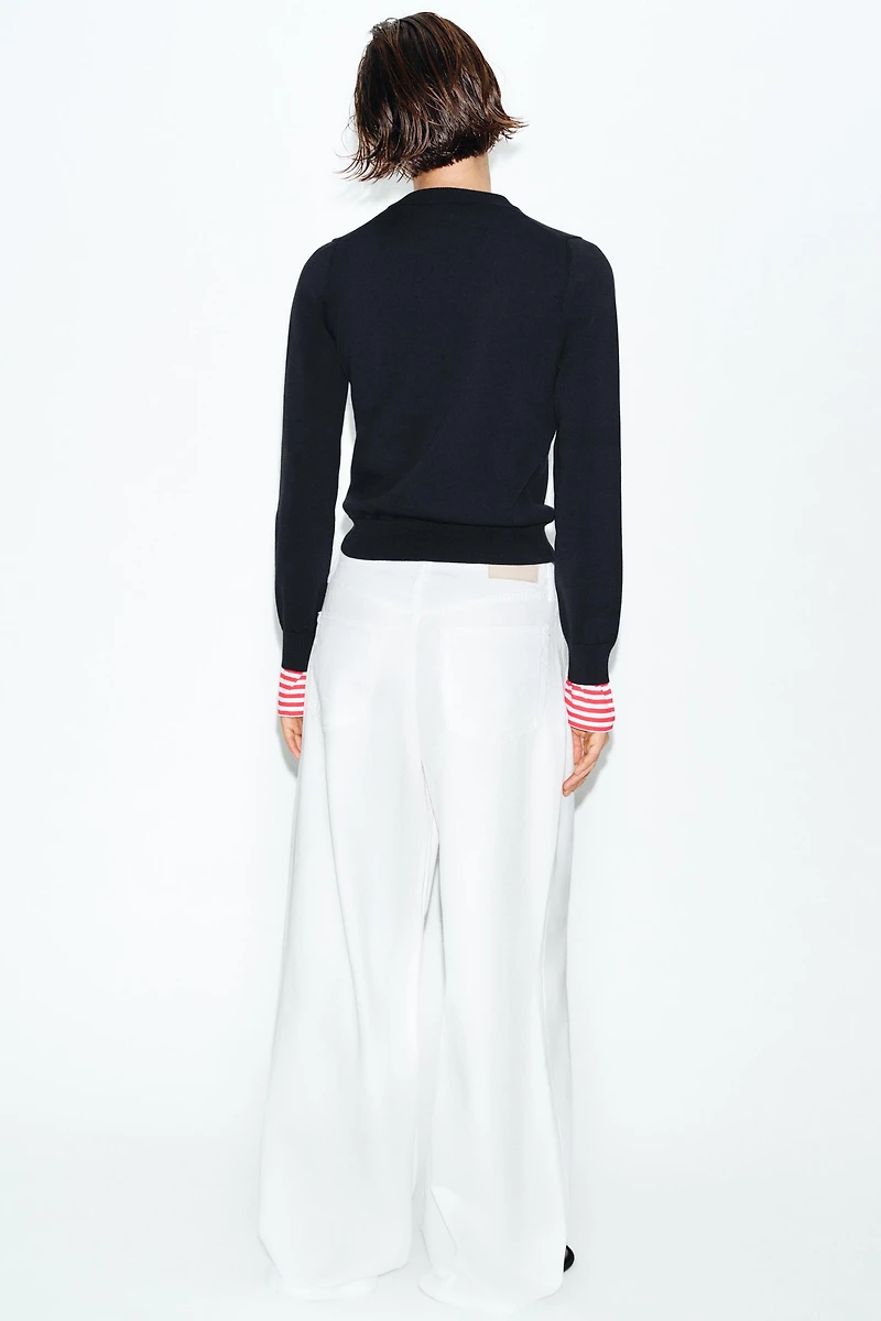 COMBINATION STRIPED KNIT JUMPER