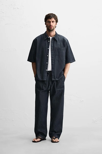CHEMISE EN DENIM COUPE DÉCONTRACTÉE